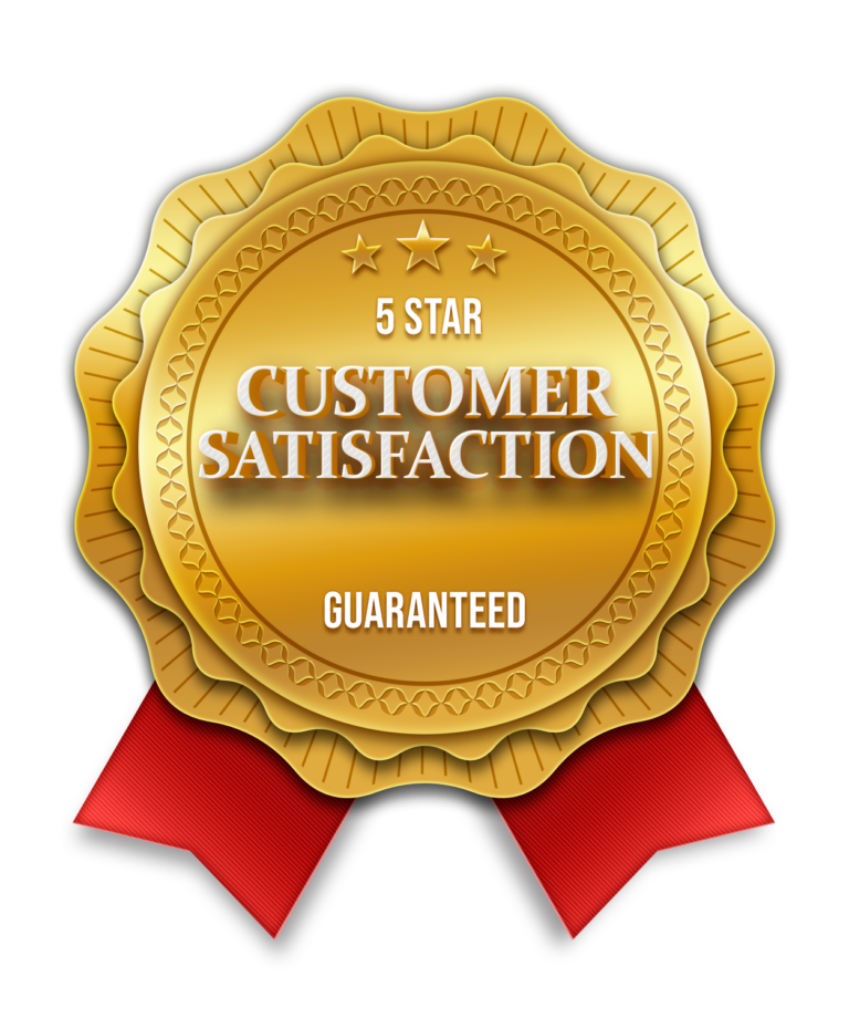5 Star Customer Satisfaction Guaranteed Badge